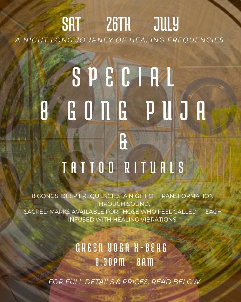 Event image for 🌿Special All-Night Gong PUJA Night at Green Yoga Kreuzberg 🌿